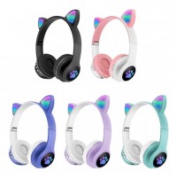 Auricular Bluetooth Inalámbrico Vincha Orejitas con Luz Led /VZV-23M
