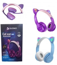 AURICULAR INALAMBRICOS CAT BLUETOOTH OREJAS D GATO LUZ LED P47M SUONO