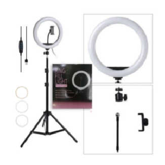 ARO DE LUZ BLANCA DE 26CM +...