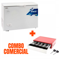 Combo Freezer Briket FR3300 + Gaveta de Dinero Rucametal