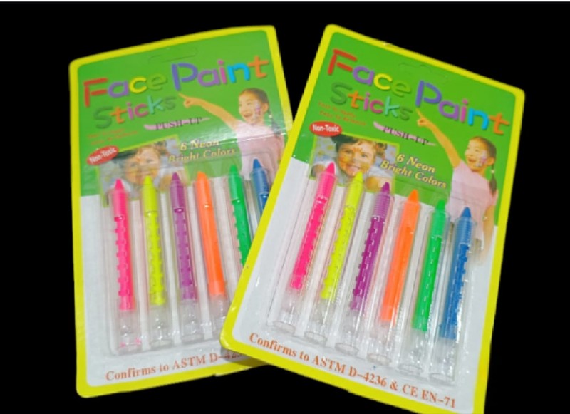 Maquillaje Fluo en lapiz x 4 paq( 6u)