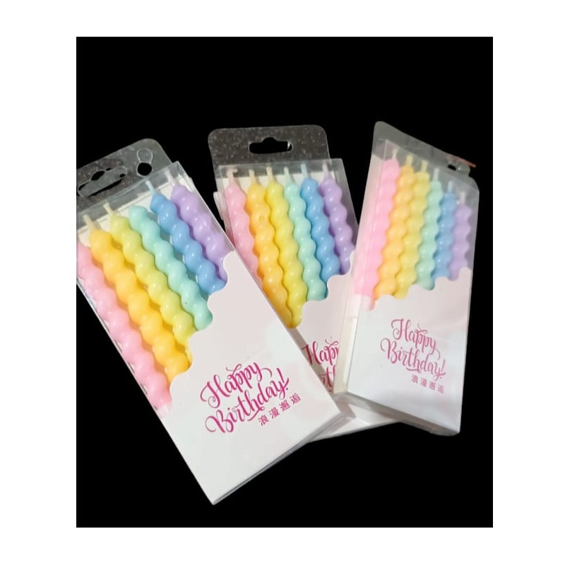 Velas Pastel x4 paq.