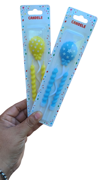 Vela globo con 2 torneadas x2