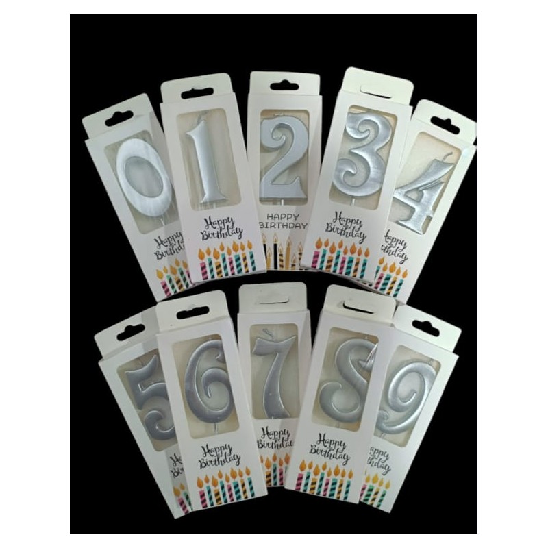 Velas de número x1u.