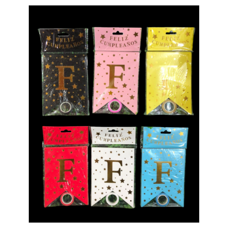 Banderin con estrellas x 10