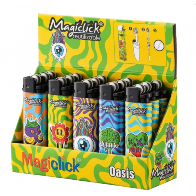 Encendedor Magiclick Catalítico Recargable Pop Oasis x15un