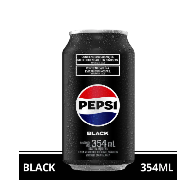 GASEOSA PEPSI BLACK LATA X 354 CC.