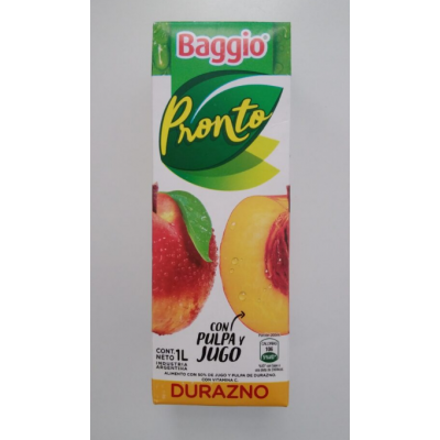 BAGGIO PRONTO DURAZNO 8*1000L