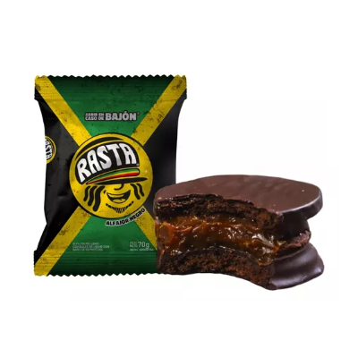 Alfajor Rasta Chocolate Negro Caja X 18Un