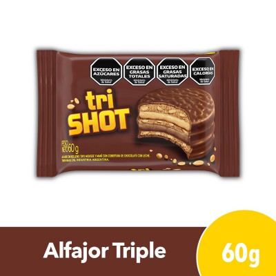 alfajor trishot x 55 gs