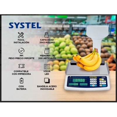 BALANZA DIGITAL "SYSTEL CROMA" 31KG