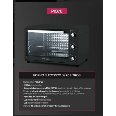 Horno eléctrico Pioneer 70L