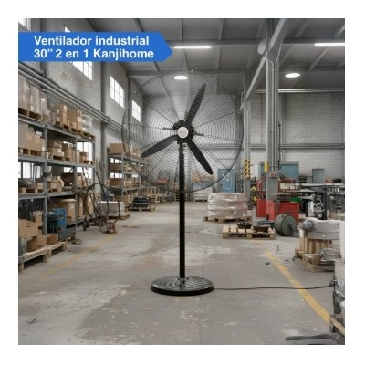 Ventilador Industrial Kanji Home 30" 2 en 1 Pie o Pared 200w
