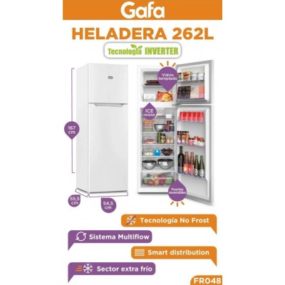 HELADERA GAFA 262 L