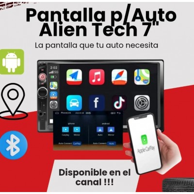 PANTALLA ALIEN TECH 7" P/AUTO