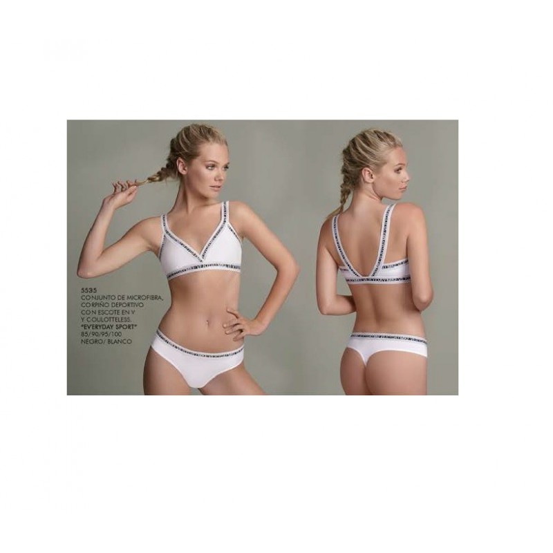 CONJUNTO MICROFIBRA CON CORPIÑO DEPORTIVO