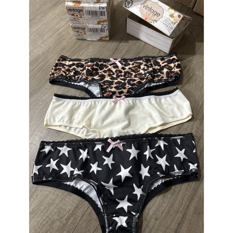 Pack x 3 Culotte de Microfibra Print