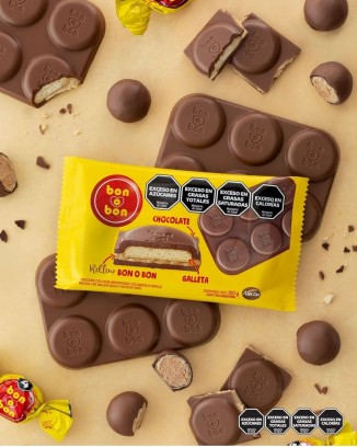 Tableta Chocolate Bon O Bon Biscuit Rellena