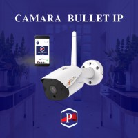 Camara Ip Wifi Bullet Exterior 2mpx P2p Ir20m Slot Sd Audio App