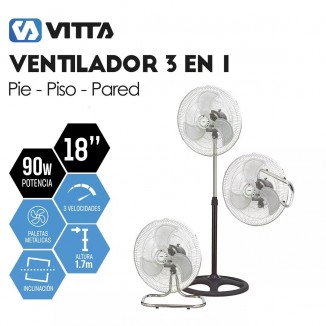 Ventilador de Pie Vitta 18"...