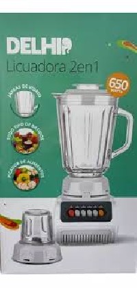 Licuadora con molinillo Delhi vaso de vidrio 650w