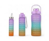 Botella Motivacional set de 3 unidades