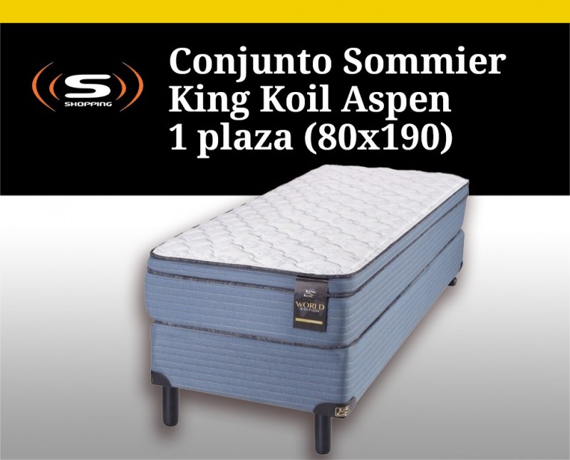 Conjunto Sommier King Koil Aspen - 1 plaza (80x190)
