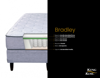 Conjunto Sommier Luxury Bradley - 2 Plazas (140x190)