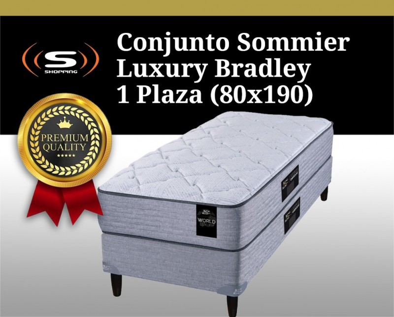 Conjunto Sommier Luxury Bradley - 1 Plaza (80x190)