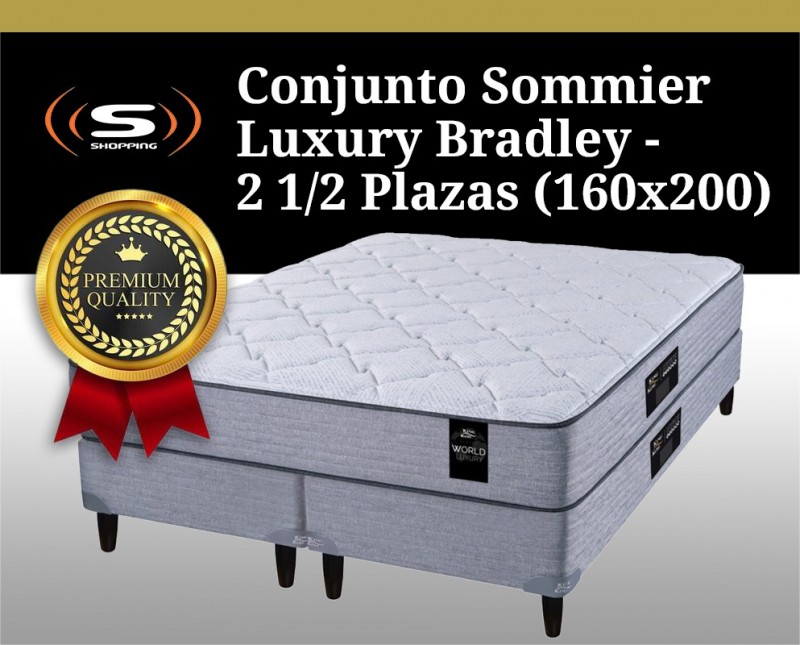 Conjunto Sommier Luxury Bradley - 2 1/2 Plazas (160x200)