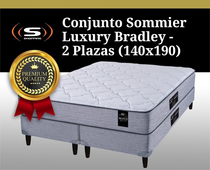 Conjunto Sommier Luxury Bradley - 2 Plazas (140x190)