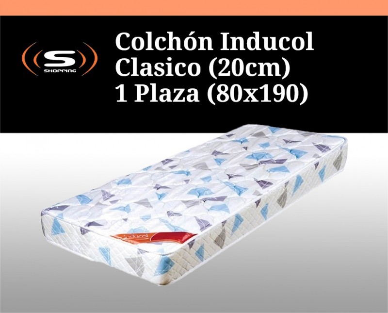 Colchón Inducol Clasico (20cm) 1 Plaza (80x190)