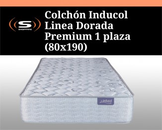 Colchon Inducol Linea Dorada Premium 1 plaza (80x190)