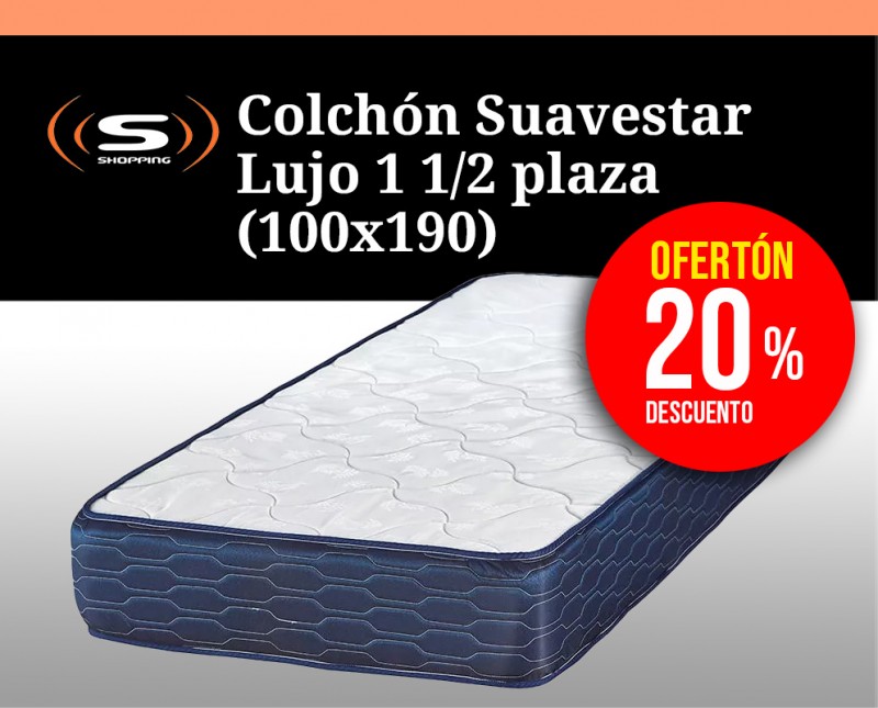 Colchón Suavestar Lujo 1 1/2 plaza (100x190)